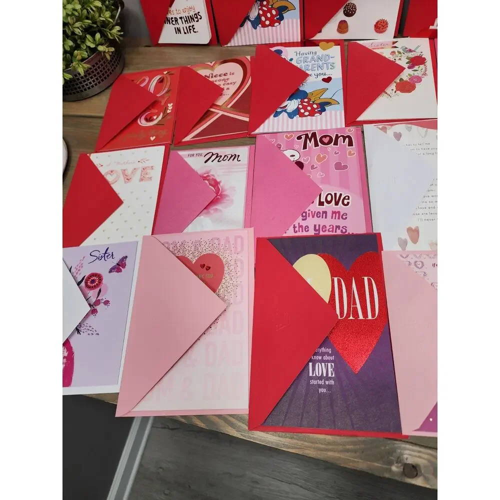 Lot of 36 Hallmark Valentine's day Greeting Cards New Variety of designs